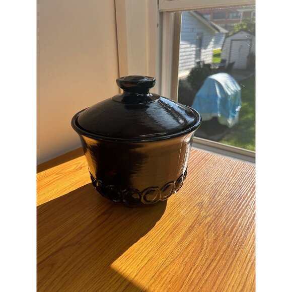 Tiffin Franciscan Madeira brown ice bucket vintage heavy glass - Picture 1 of 10